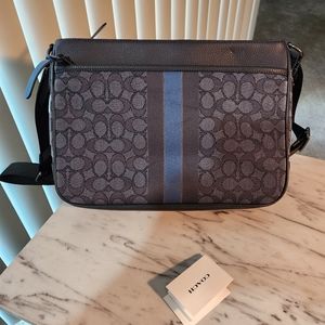 COACH Thompson Crossbody Blue Signature Jacquard